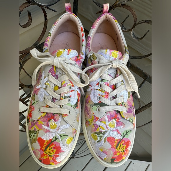 J/SLIDES NYC Women's Floral Sneakers - Picture 2 of 8